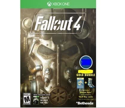 Fallout 4: Gold Bundle with Season Pass Exclusive Vault Boy Socks - (XB1) Xbox One Video Games Bethesda   