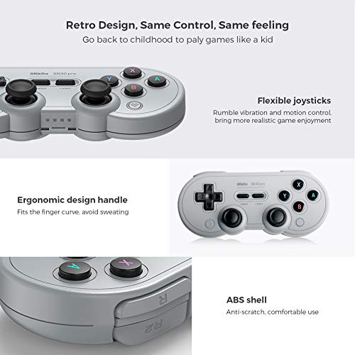 8Bitdo Sn30 Pro Bluetooth Gamepad (Gray Edition) - (NSW) Nintendo Switch Accessories 8Bitdo   