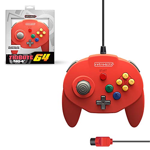 Retro-Bit Tribute 64  Controller (Red) - Nintendo 64 Accessories Retro-Bit   