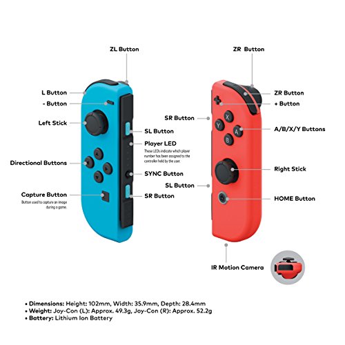 Nintendo Switch Console – Neon Red and Neon Blue Joy-Con (L-R