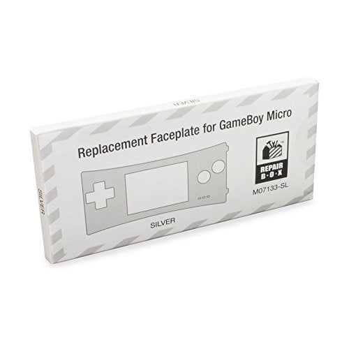 Game Boy Micro Replacement Faceplate ( Silver ) - (GBA) Game Boy Advance Accessories RepairBox   