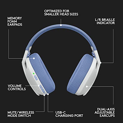 Logitech G435 Wireless Bluetooth Gaming Headset (White Logitech G435 Wireless Bluetooth Gaming Headset (White