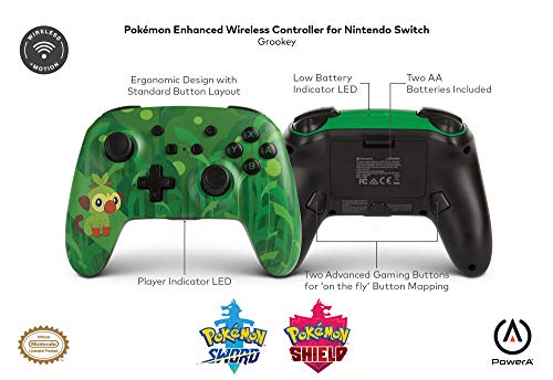 PowerA Enhanced Wireless Controller (Grookey) - (NSW) Nintendo Switch Accessories PowerA   