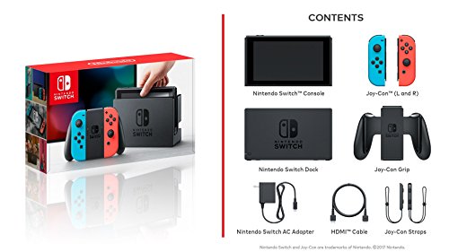 Nintendo Switch Console – Neon Red and Neon Blue Joy-Con (L-R