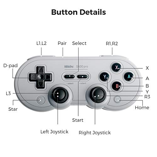 8Bitdo Sn30 Pro Bluetooth Gamepad (Gray Edition) - (NSW) Nintendo Switch Accessories 8Bitdo   
