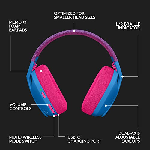 Logitech G435 Wireless Bluetooth Gaming Headset (Blue) - (PS4) Playstation 4 Accessories Logitech G   