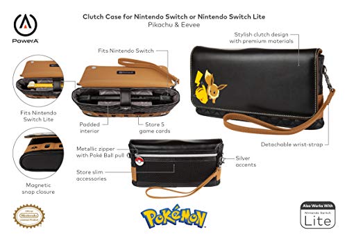 PowerA Clutch Case (Pikachu & Eevee) - (NSW) Nintendo Switch Accessories PowerA   