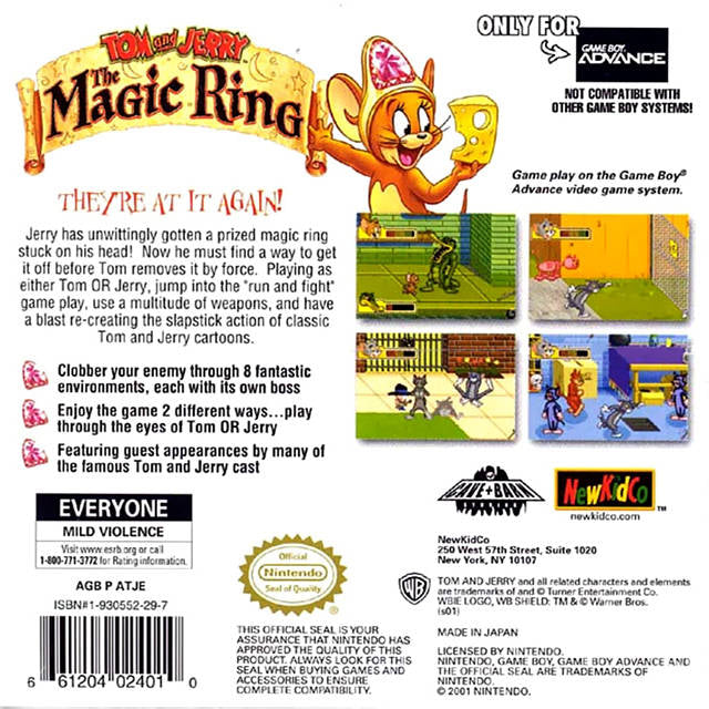 Tom and Jerry: The Magic Ring - (GBA) Game Boy Advance [Pre-Owned] Video Games NewKidCo   