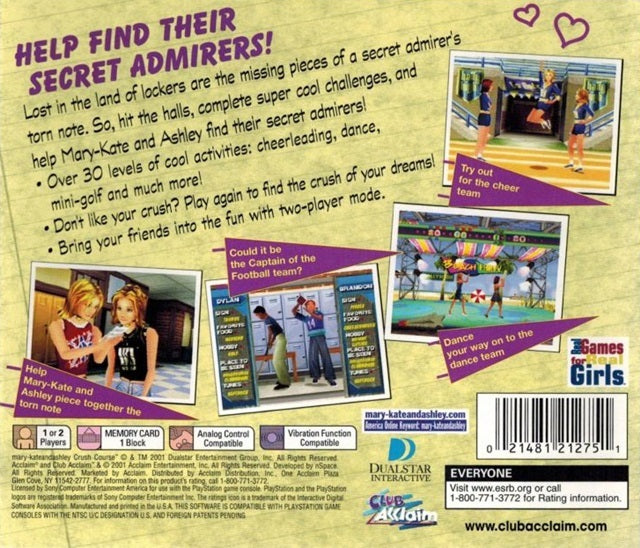 Mary-Kate and Ashley: Crush Course - (PS1) PlayStation 1 [Pre-Owned] Video Games Acclaim   