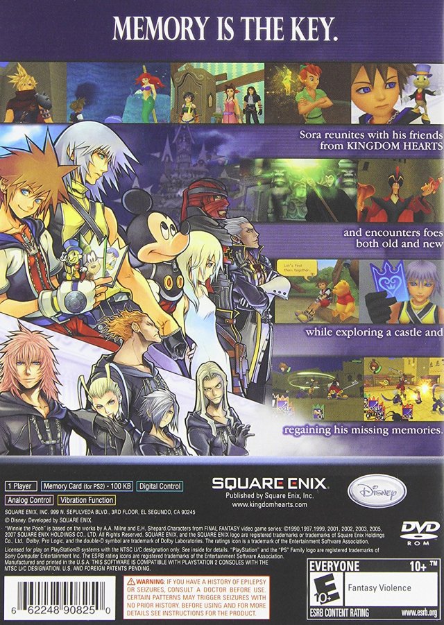 Kingdom Hearts Re:Chain of Memories (Greatest Hits) - (PS2) PlayStation 2 [Pre-Owned] Video Games Square Enix   