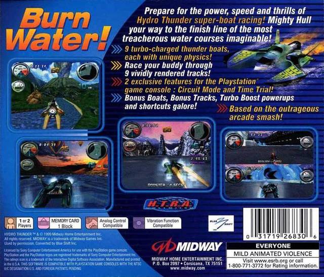 Hydro Thunder - (PS1) PlayStation 1 [Pre-Owned] Video Games Midway   
