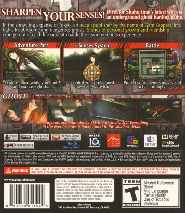 Tokyo Twilight Ghost Hunters - (PS3) PlayStation 3 [Pre-Owned] Video Games Aksys Games   