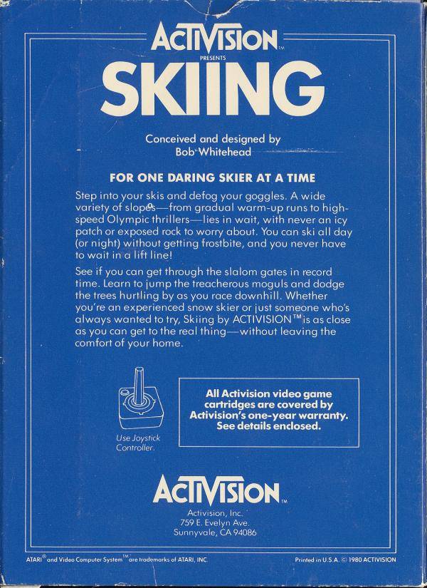 Skiing - Atari 2600 [Pre-Owned] Video Games Activision   