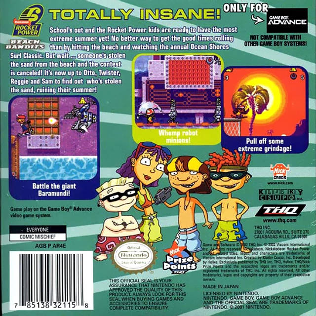 Rocket Power: Beach Bandits - (GBA) Game Boy Advance Video Games THQ   