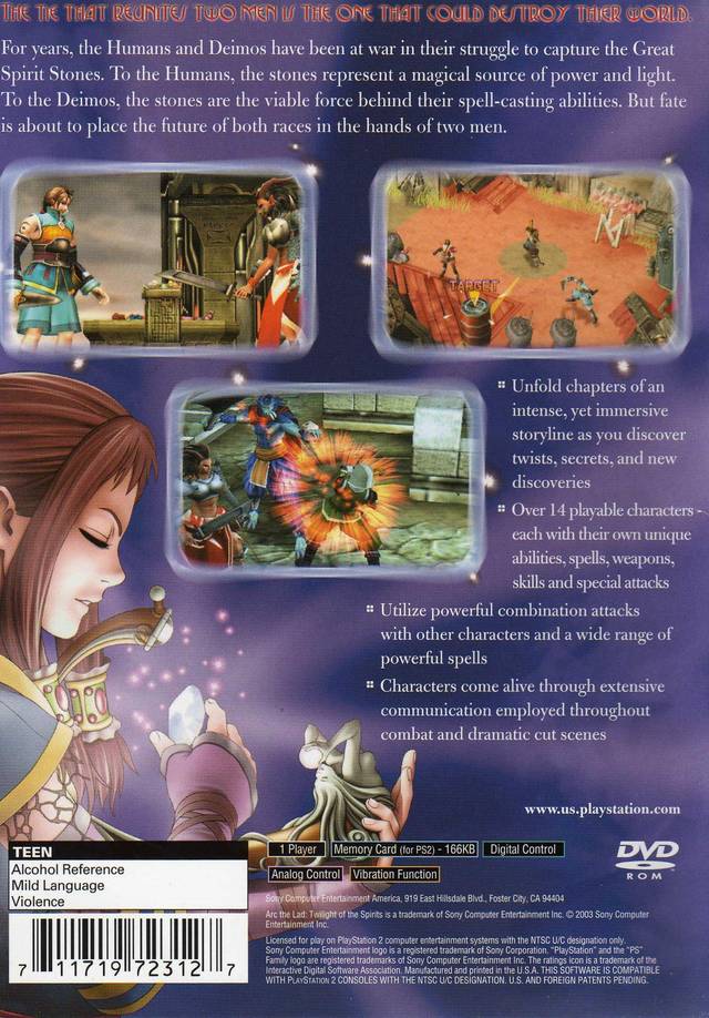 Arc the Lad: Twilight of the Spirits - (PS2) PlayStation 2 Video Games SCEA   