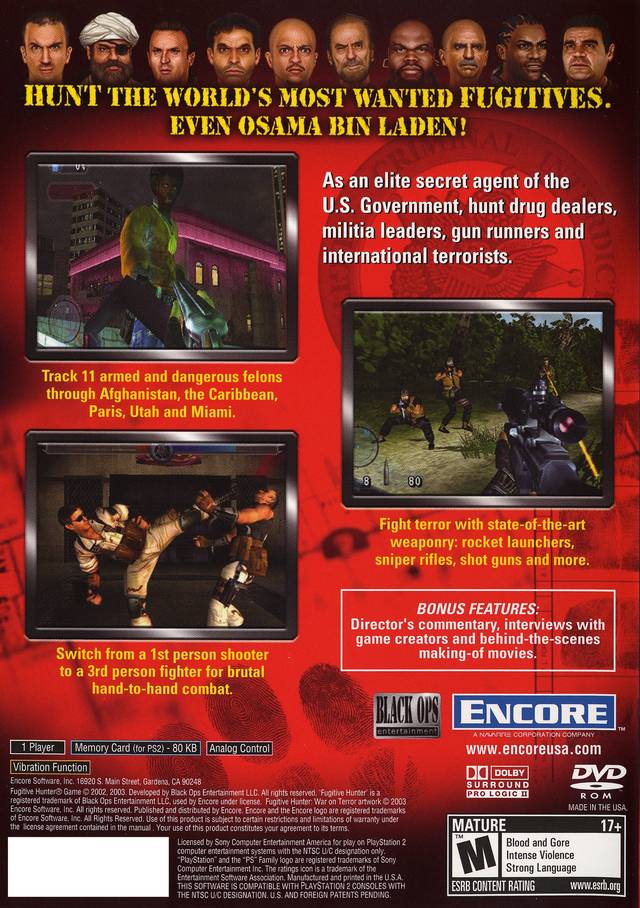 Fugitive Hunter: War on Terror - (PS2) PlayStation 2 [Pre-Owned] Video Games Encore Software   