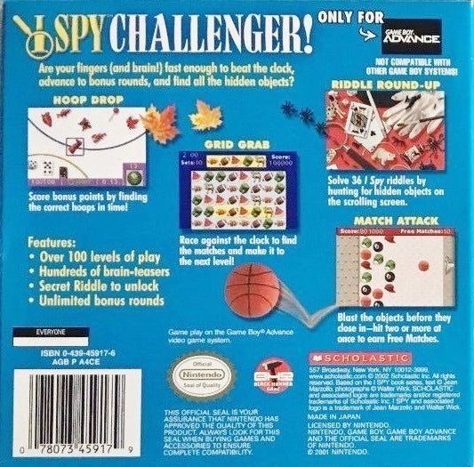 I Spy Challenger! - (GBA) Game Boy Advance [Pre-Owned] Video Games Scholastic, Inc.   