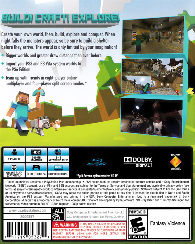 Minecraft: PlayStation 4 Edition - (PS4) PlayStation 4 [Pre-Owned] Video Games SCEA   