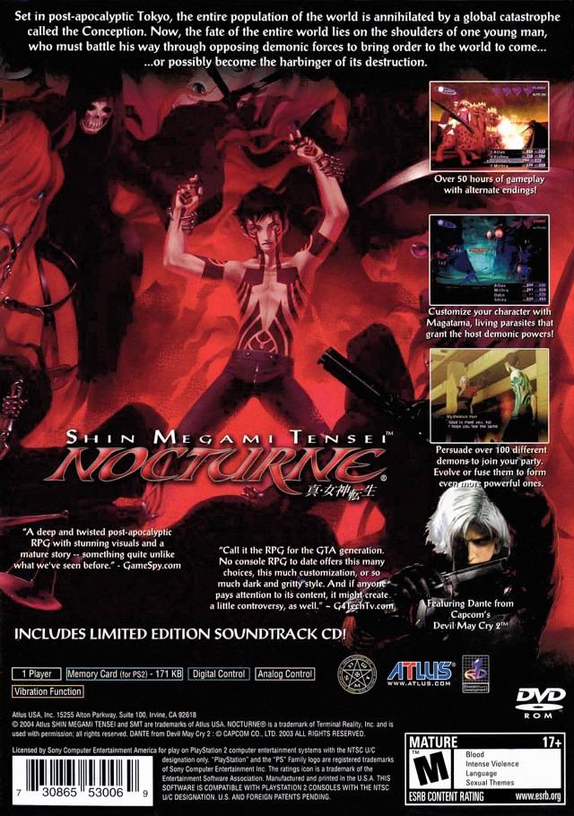Shin Megami Tensei: Nocturne - (PS2) PlayStation 2 Video Games Atlus   