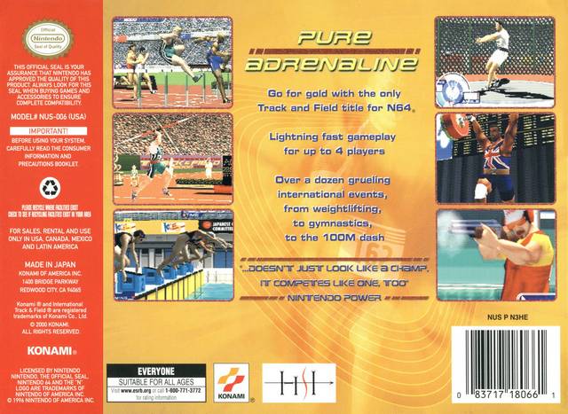 International Track & Field 2000 - (N64) Nintendo 64 [Pre-Owned] Video Games Konami   