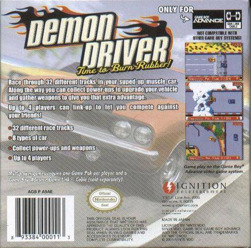 Demon Driver: Time to Burn Rubber - (GBA) Game Boy Advance [Pre-Owned] Video Games Ignition Entertainment   