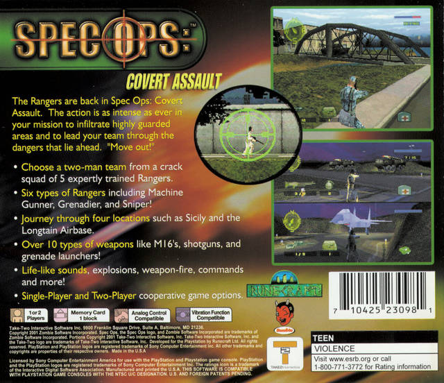 Spec Ops: Covert Assault - (PS1) PlayStation 1 [Pre-Owned] Video Games Take-Two Interactive   