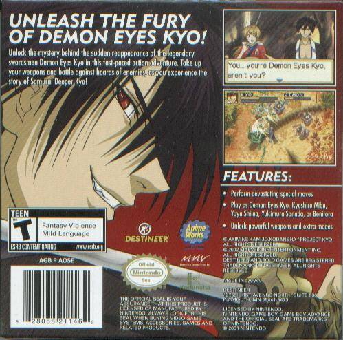 Samurai Deeper Kyo - (GBA) Game Boy Advance [Pre-Owned] Video Games Bold Games   