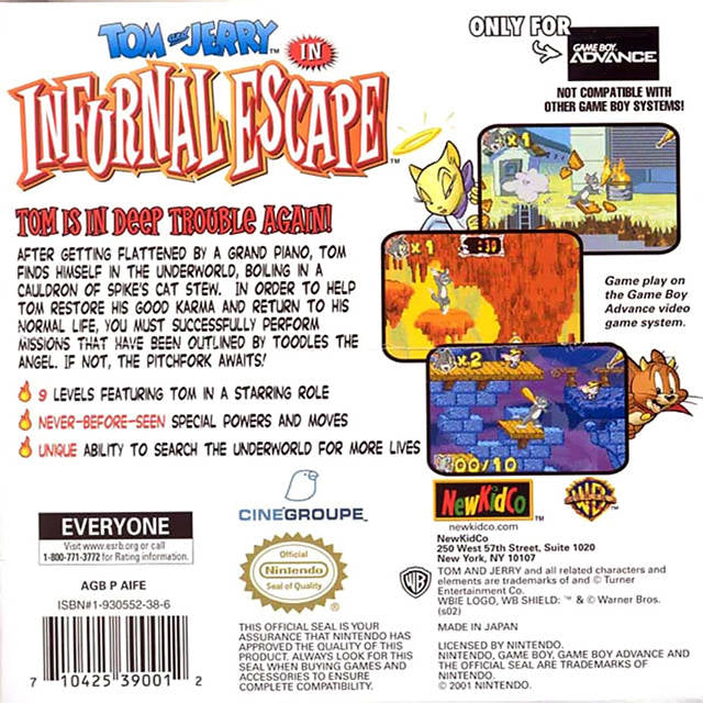 Tom and Jerry in Infurnal Escape - (GBA) Game Boy Advance Video Games NewKidCo   