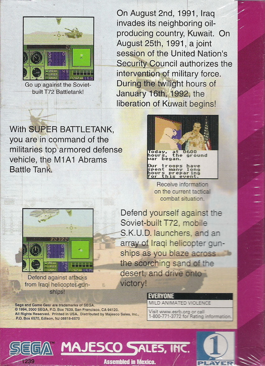 Super Battletank - SEGA GameGear [Pre-Owned] Video Games Majesco   