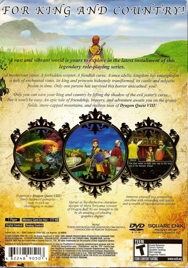 Dragon Quest VIII: Journey of the Cursed King - (PS2) Playstation 2 [Pre-Owned] Video Games Square Enix   