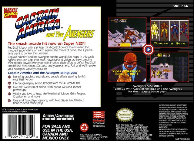 Captain America and the Avengers - (SNES) Super Nintendo [Pre-Owned] Video Games Mindscape   