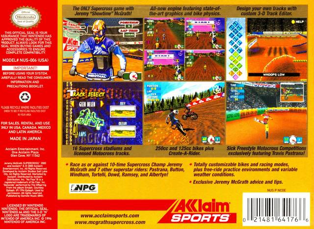 Jeremy McGrath Supercross 2000 - (N64) Nintendo 64 [Pre-Owned