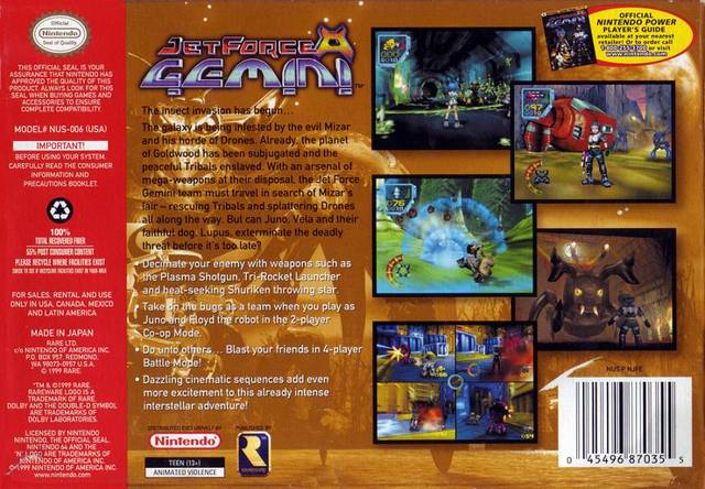 Jet Force Gemini - (N64) Nintendo 64 [Pre-Owned] | J&L Game