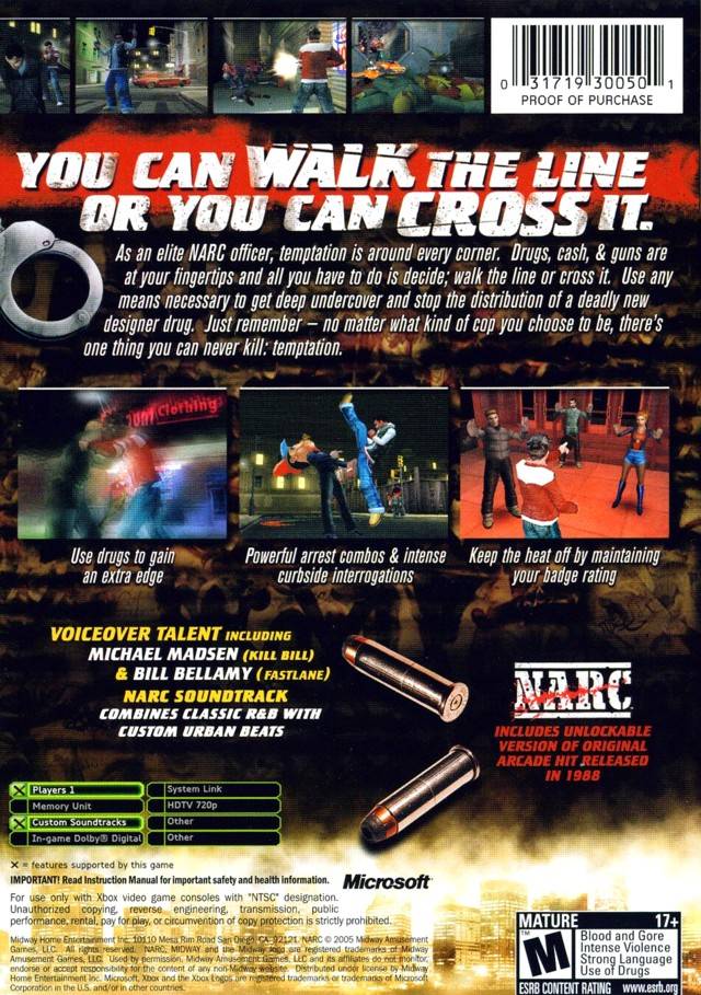 NARC - Xbox Video Games Midway   