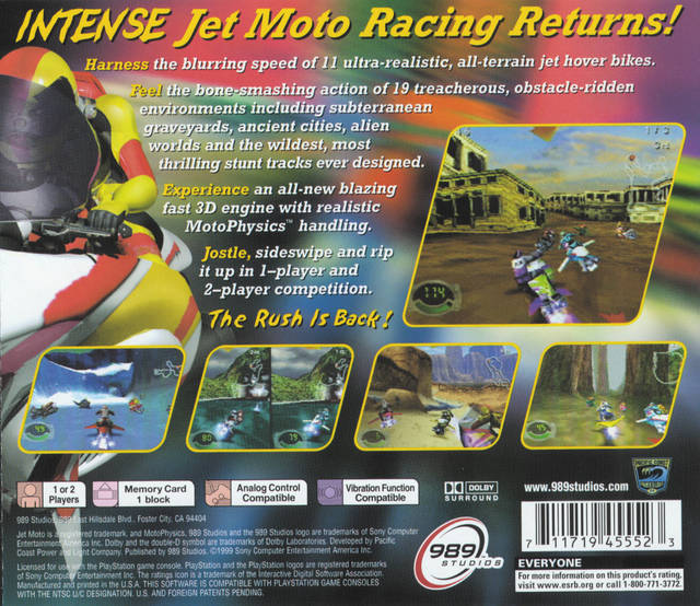 Jet Moto 3 - (PS1) PlayStation 1 [Pre-Owned] Video Games 989 Sports   