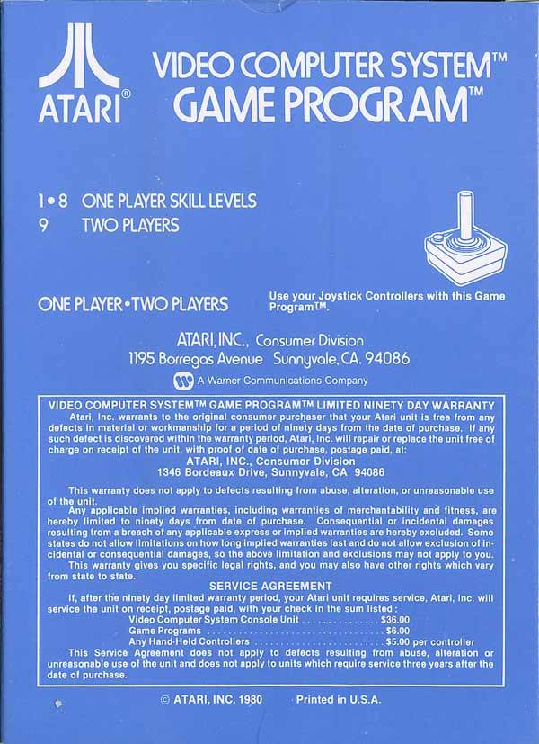 3-D Tic-Tac-Toe - Atari 2600 [Pre-Owned] Video Games Atari Inc.   