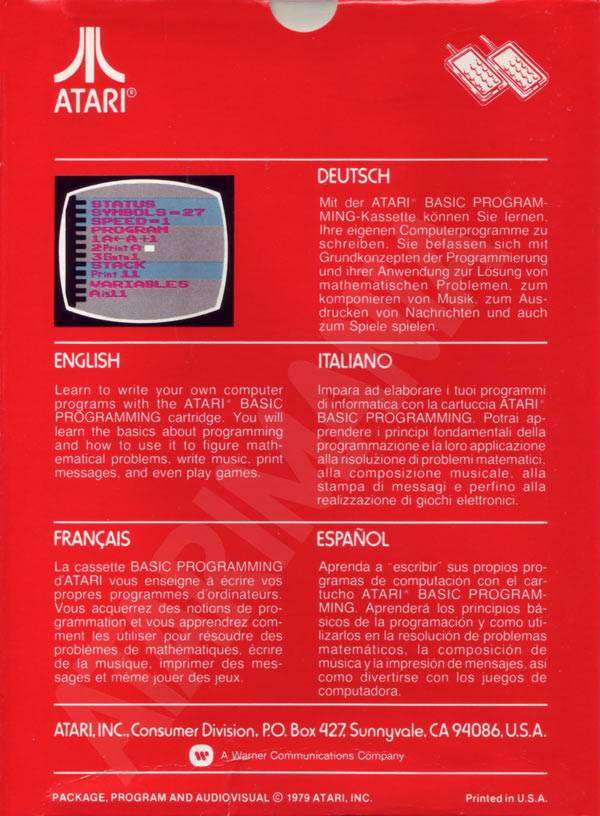 Basic Programming - Atari 2600 [Pre-Owned] Video Games Atari Inc.   