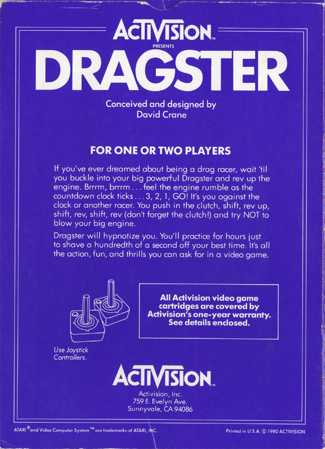 Dragster - Atari 2600 [Pre-Owned] Video Games Activision   