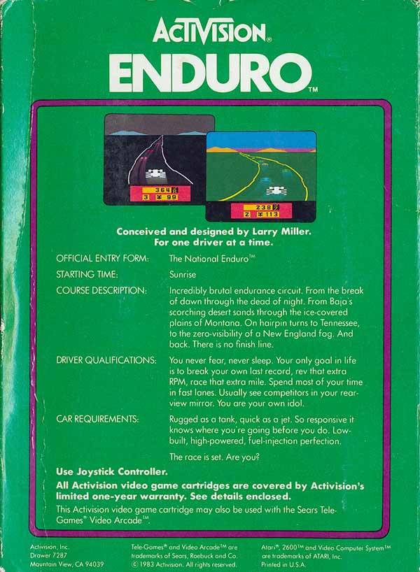 Enduro - Atari 2600 [Pre-Owned] Video Games Activision   