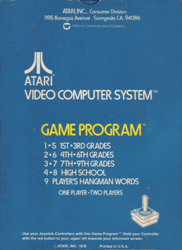 Hangman - Atari 2600 [Pre-Owned] Video Games Atari Inc.   