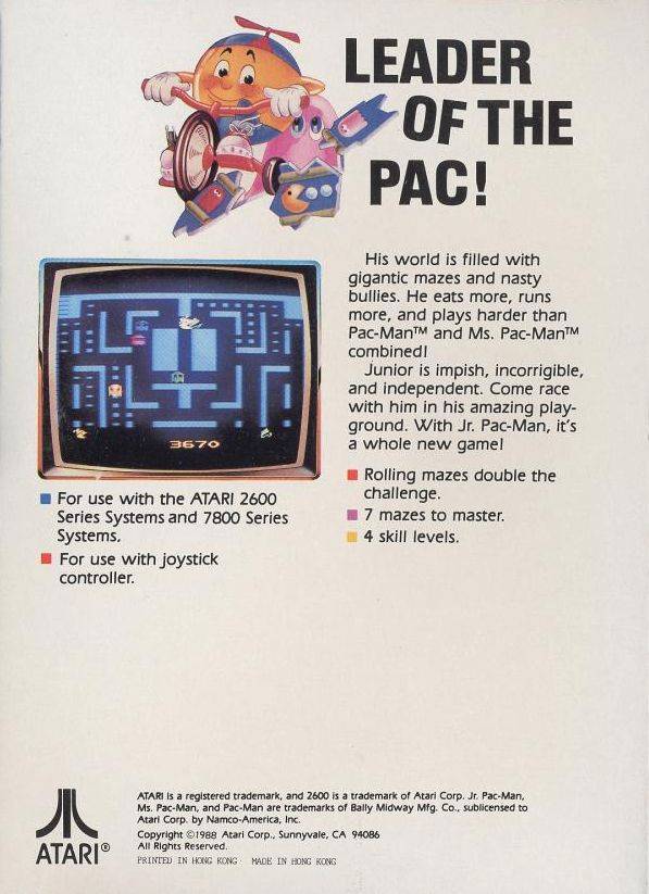 Jr. Pac-Man - Atari 2600 [Pre-Owned] Video Games Atari Inc.   