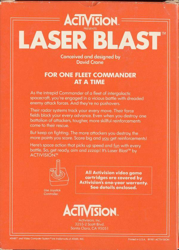 Laser Blast - Atari 2600 [Pre-Owned] Video Games Activision   