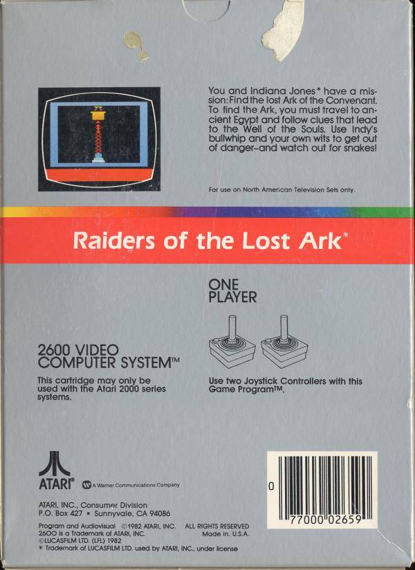 Raiders of the Lost Ark - Atari 2600 [Pre-Owned] Video Games Atari Inc.   