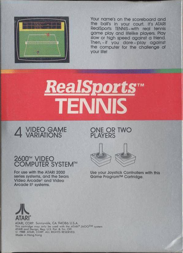 RealSports Tennis - Atari 2600 [Pre-Owned] Video Games Atari Inc.   