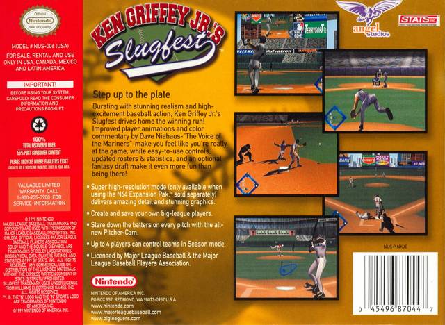 Ken Griffey Jr.'s Slugfest - (N64) Nintendo 64 [Pre-Owned] Video Games Nintendo   