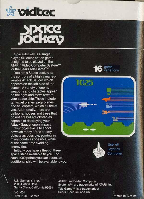 Space Jockey - Atari 2600 [Pre-Owned] Video Games Vidtec   