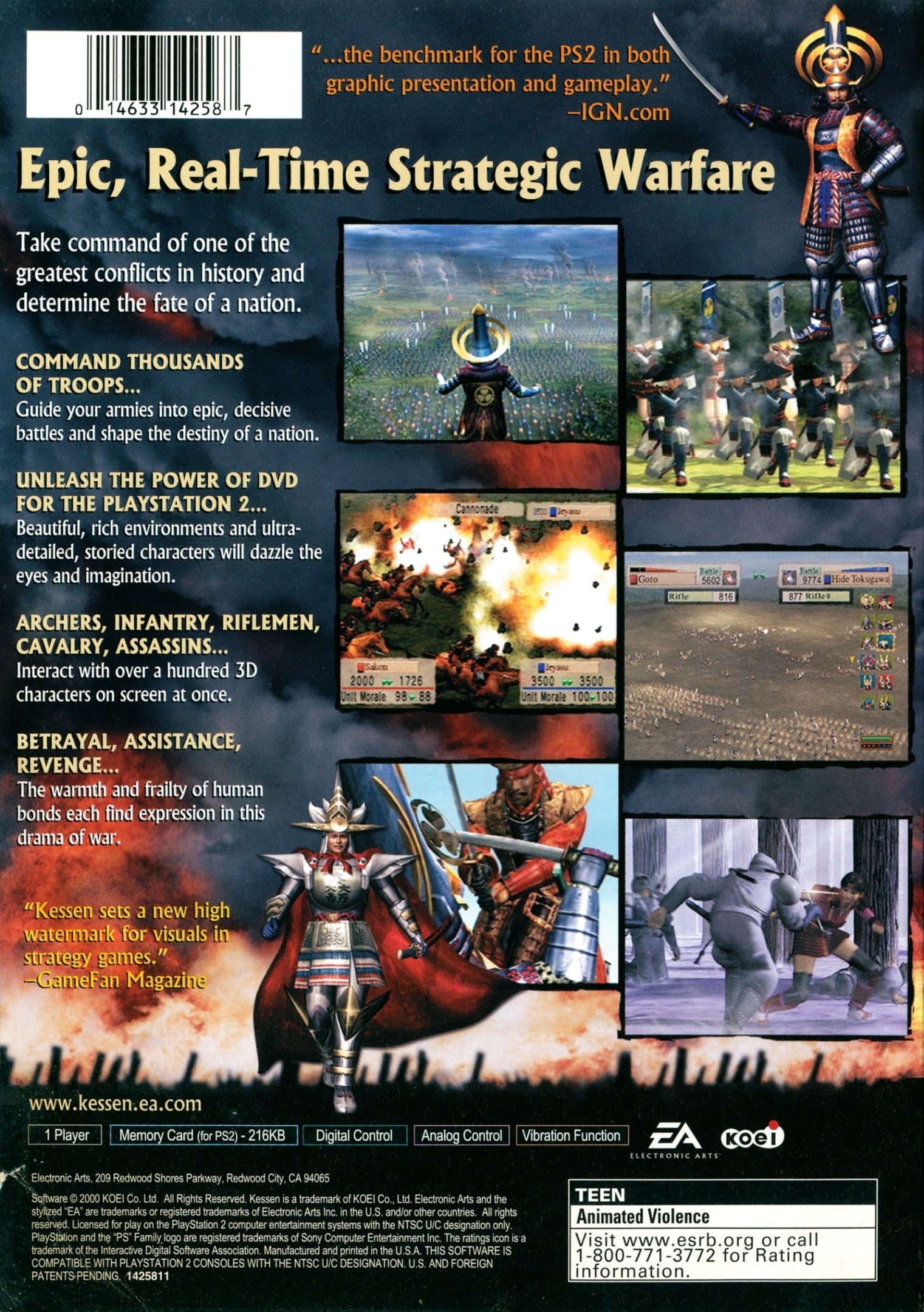 Kessen - (PS2) PlayStation 2 [Pre-Owned] Video Games Koei   