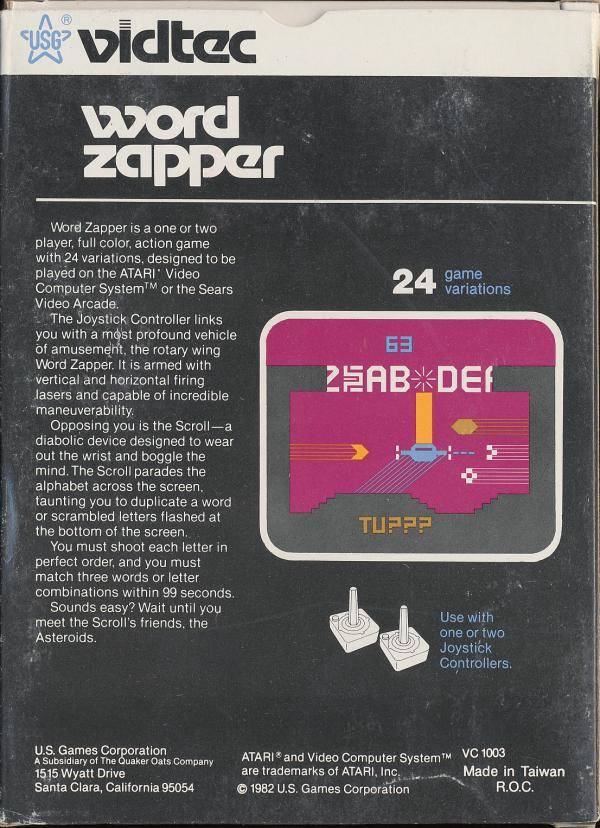 Word Zapper - Atari 2600 [Pre-Owned] Video Games Vidtec   