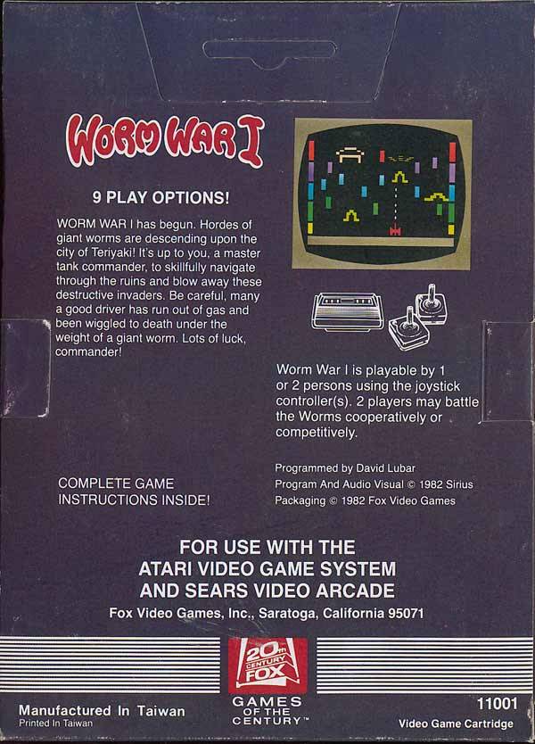 Worm War I - Atari 2600 [Pre-Owned] Video Games 20th Century Fox Video Games   