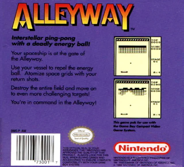 Alleyway - (GB) Game Boy [Pre-Owned] | J&L Game